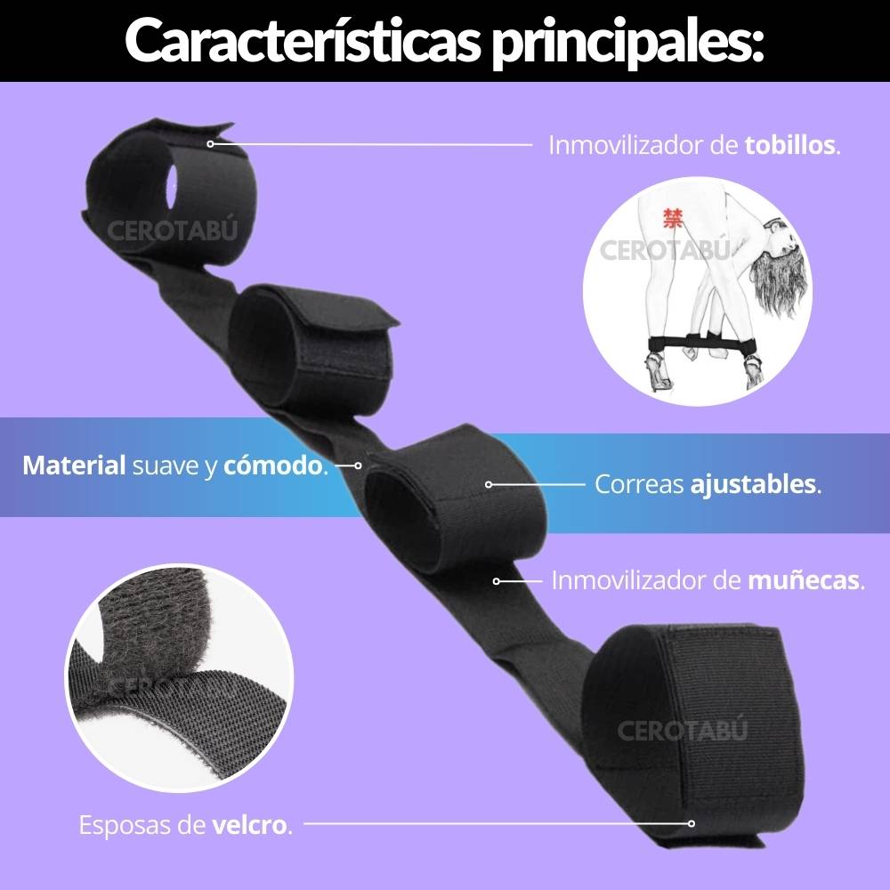 Inmovilizador De Muñecas Y Tobillos Bondage Bdsm